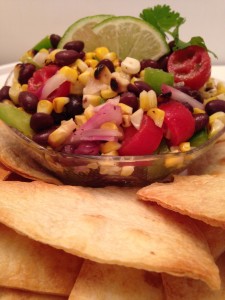 Grilled Corn, Black Bean and Lime Salad